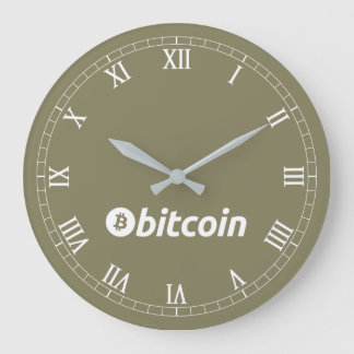 Bitcoin-Logo-Grafik-Geschäft, Bürowand Große Wanduhr