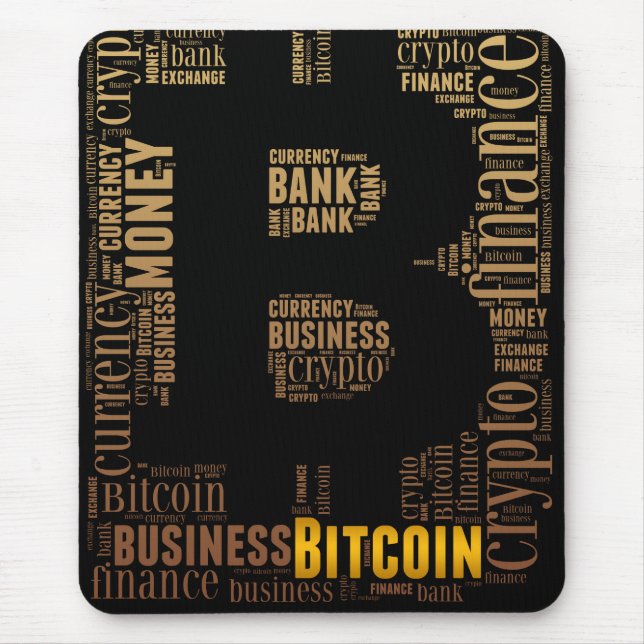 Bitcoin-Logo-Grafik Mousepad (Vorne)