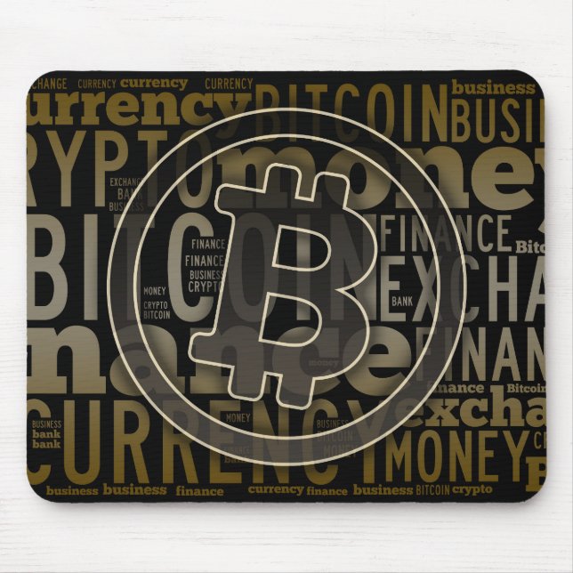 Bitcoin-Logo-Grafik Mousepad (Vorne)