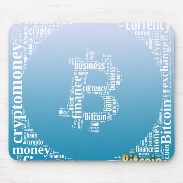 Bitcoin-Logo-Grafik Mousepad (Vorne)
