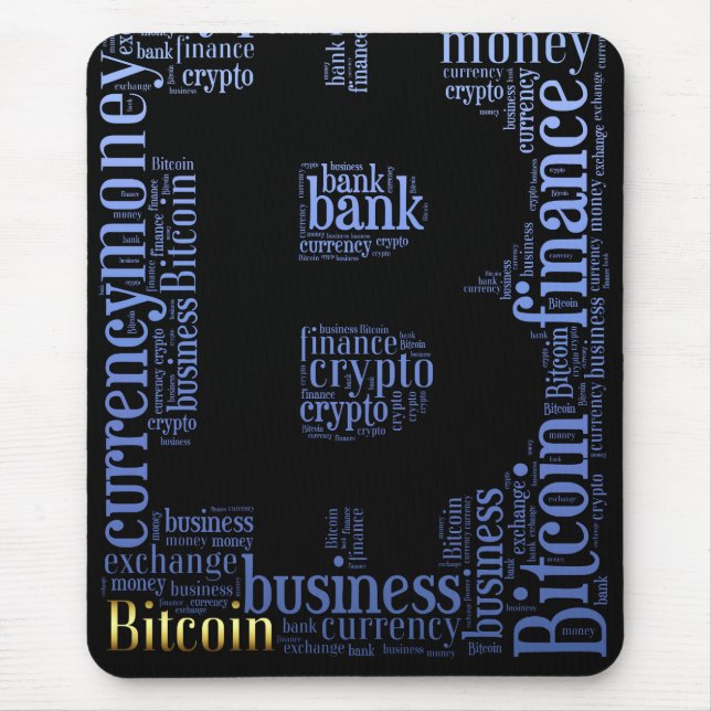 Bitcoin-Logo-Grafik Mousepad (Vorne)