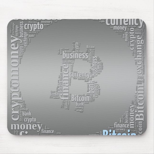 Bitcoin-Logo-Grafik Mousepad (Vorne)