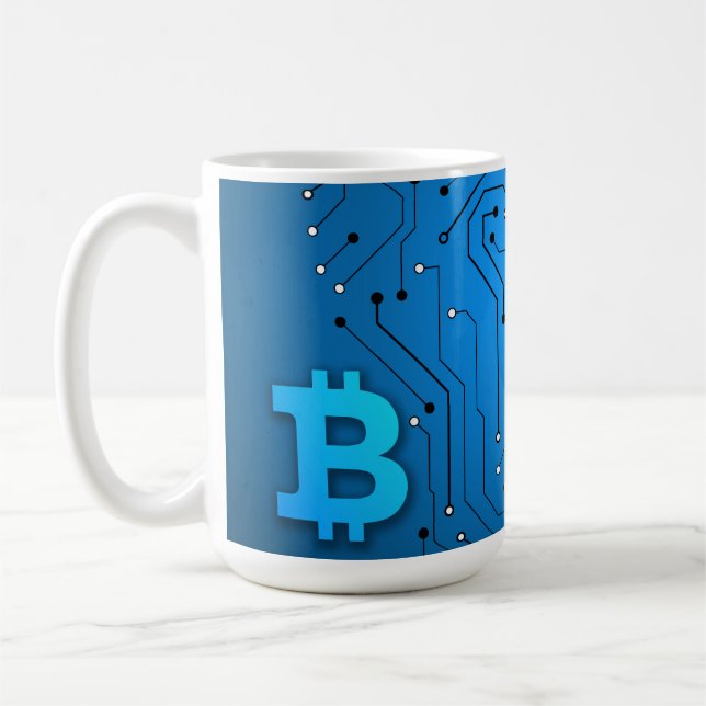 Bitcoin-Logo Kaffeetasse (Links)