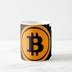 Bitcoin-Logo Kryptowährung Kaffeetasse