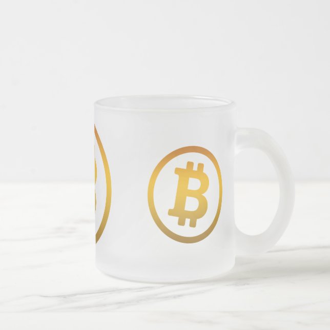 Bitcoin-Logo Mattglastasse (Rechts)