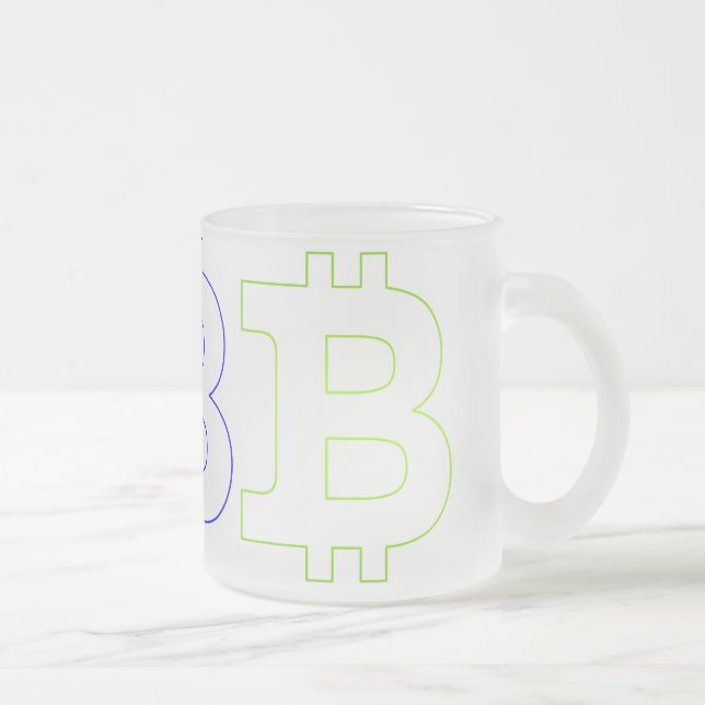 Bitcoin-Logo Mattglastasse (Rechts)