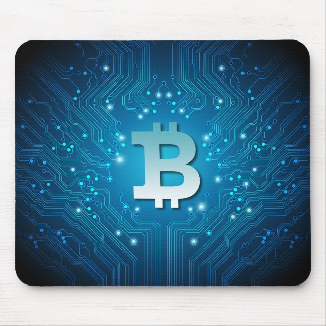 Bitcoin-Logo Mousepad (Vorne)