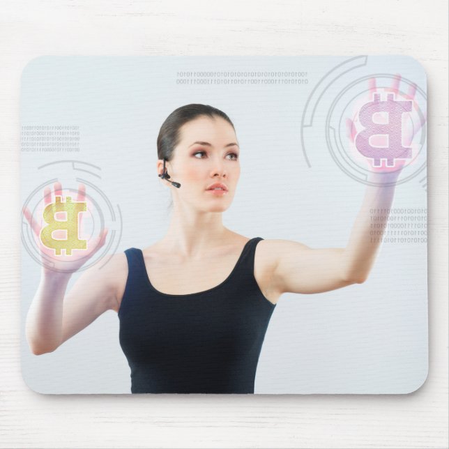 Bitcoin-Logo Mousepad (Vorne)