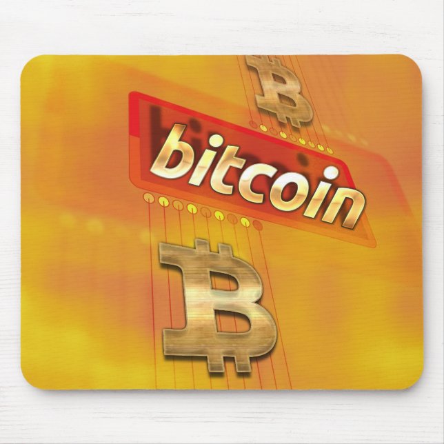 Bitcoin-Logo Mousepad (Vorne)