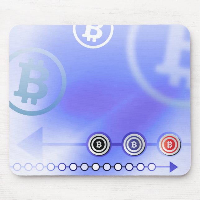 Bitcoin-Logo Mousepad (Vorne)