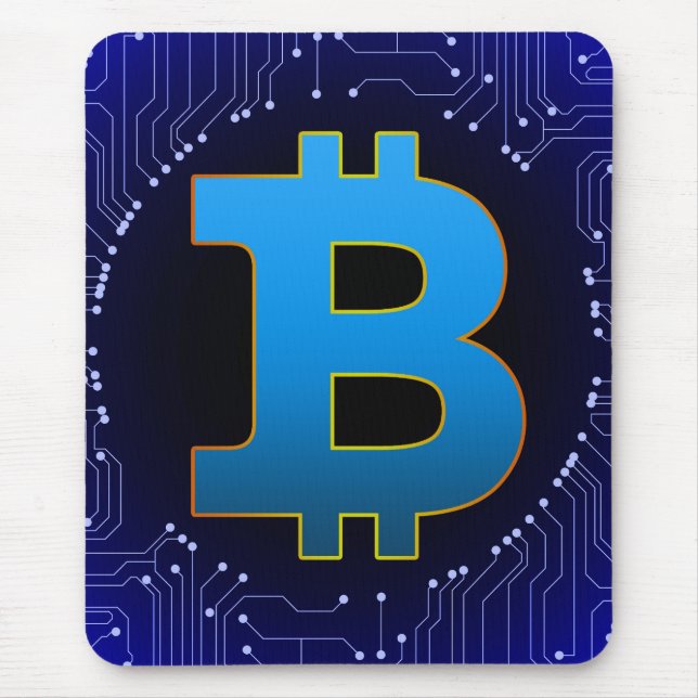Bitcoin-Logo Mousepad (Vorne)