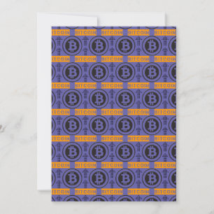 Bitcoin Logo-Muster Einladung