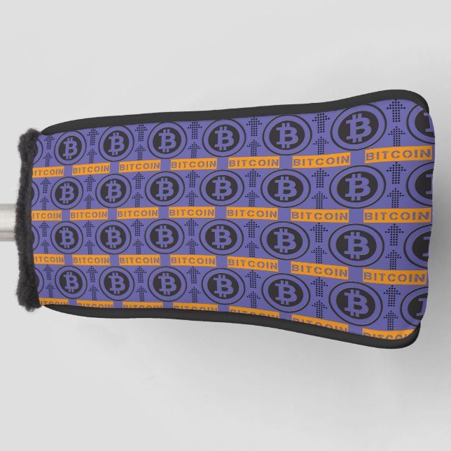 Bitcoin Logo-Muster Golf Headcover (Vorderseite)