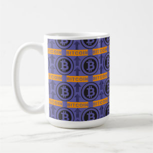 Bitcoin Logo-Muster Kaffeetasse