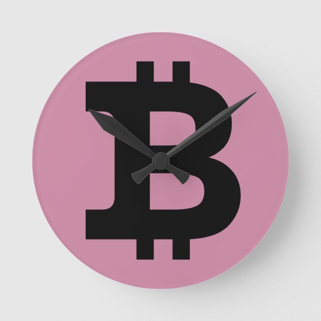 Bitcoin-Logo Runde Wanduhr (Vorderseite)