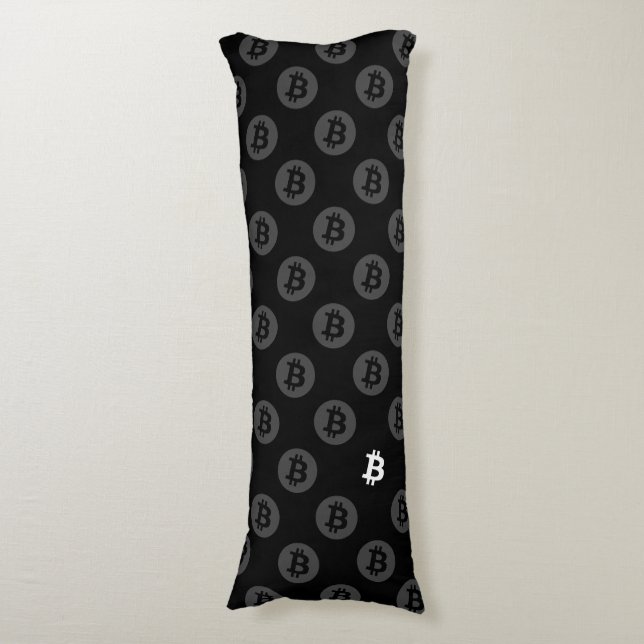 Bitcoin-Logo Seitenschläferkissen (Vorderseite Vertikal)