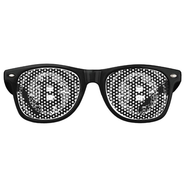 Bitcoin Logo-Sonnenbrille Partybrille (Vorderseite)