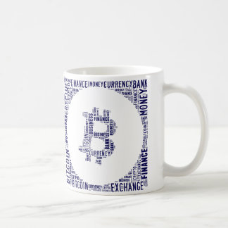 Bitcoin Logo Wortgrafik Kaffeetasse