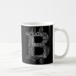 Bitcoin Logo Wortgrafik Kaffeetasse