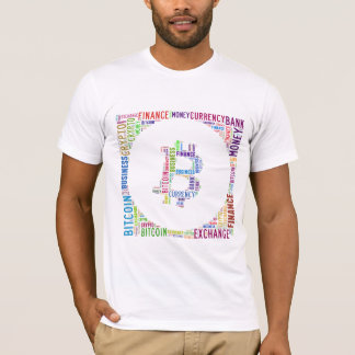 Bitcoin Logo Wortgrafik T-Shirt