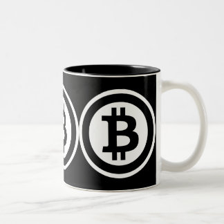 Bitcoin-Logo Zweifarbige Tasse