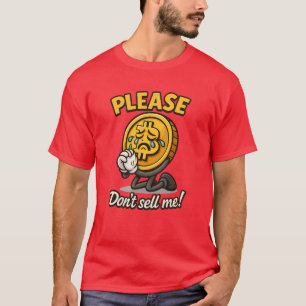 Bitcoin-Mascot anbeten - emotionaler Krypto-Cartoo T-Shirt