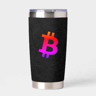 Bitcoin Miami Neuron Schwarz Thermobecher