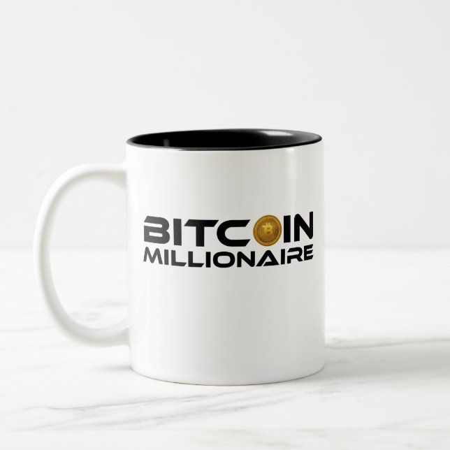 Bitcoin Millionaire Crypto Ethereum Investor Zweifarbige Tasse (Links)