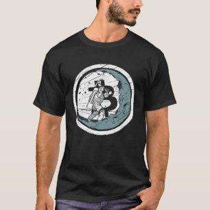 Bitcoin Mond Bergbau Kryptowährung BTC Krypto Mine T-Shirt