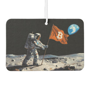 "Bitcoin Mond" Ölgemälde #1 Autolufterfrischer