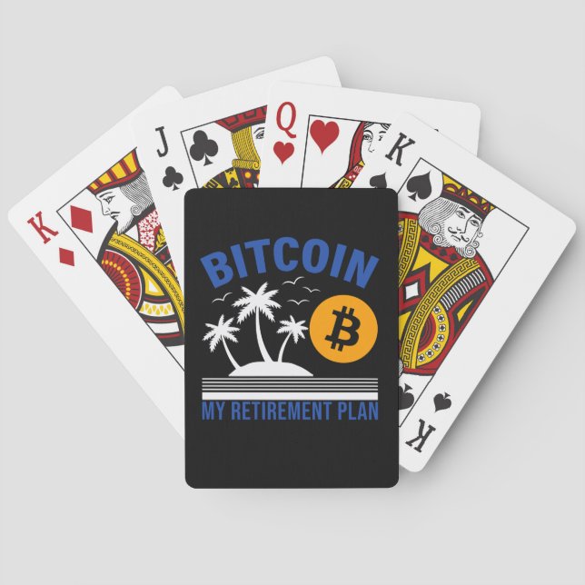 Bitcoin My Retirement, Island Vibes Tropical  Spielkarten (Rückseite)