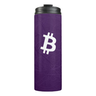 Bitcoin Neuron Dunkelviolett Thermosbecher