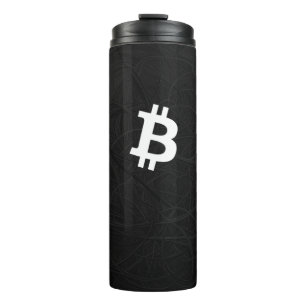 Bitcoin Neuron Schwarz Thermosbecher