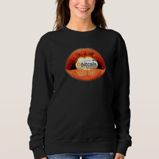 Bitcoin Orange Pille Lippen Krypto Währung Investi Sweatshirt