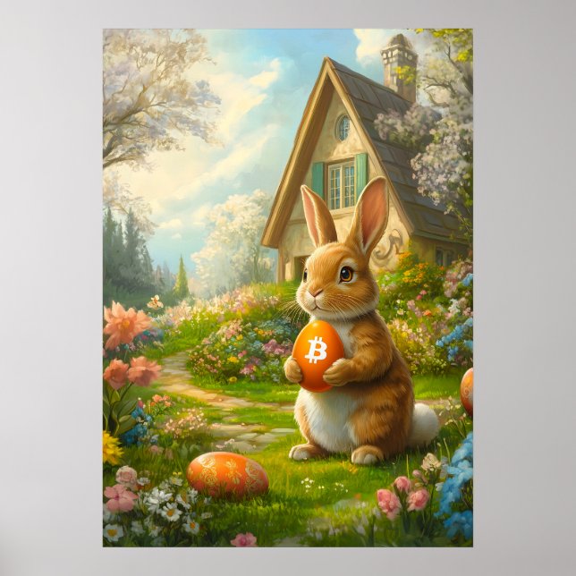 Bitcoin Ostereier Hole Poster (Vorne)