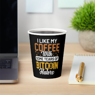 Bitcoin-Papiertasse Pappbecher
