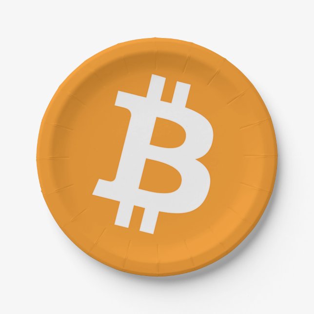 Bitcoin Pappteller (Vorderseite)
