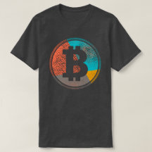 Bitcoin Pastel Pop Art Halftone Logo