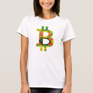 BITCOIN/PATTERN-Women Ernte-Spitze T-Shirt