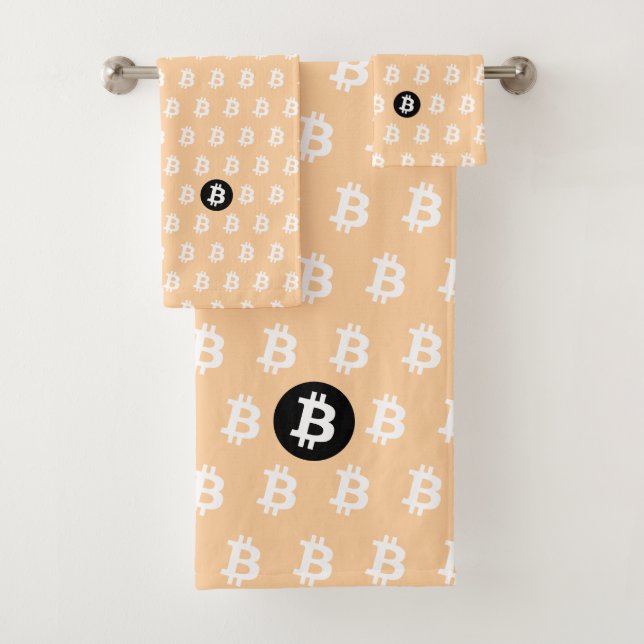 Bitcoin Pfirsich Badhandtuch Set (Insitu)