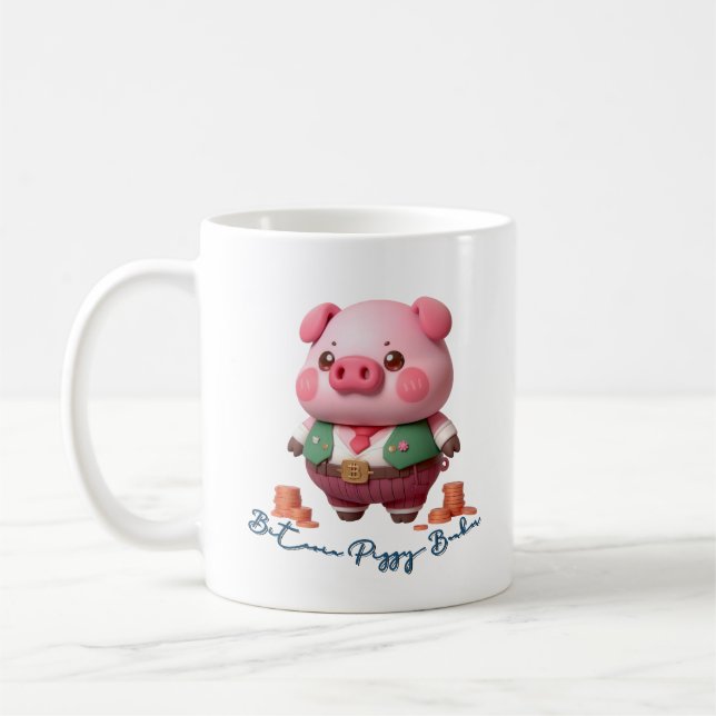 Bitcoin Piggy Banker Kaffeetasse (Links)