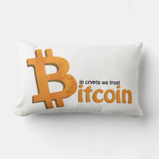 Bitcoin pillow - in crypto we trust lendenkissen