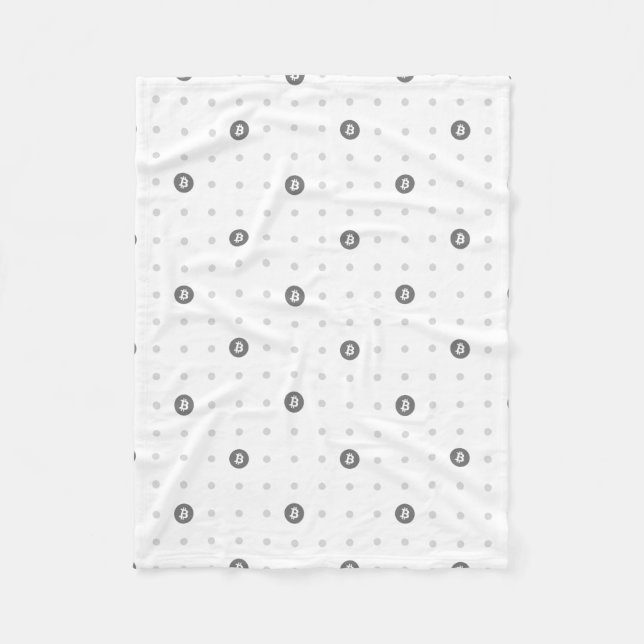 Bitcoin Polka Dots Fleece-Decke Fleecedecke (Vorderseite)