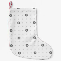 Bitcoin-Polka-Punkte-Christmas-Strumpf (klein)