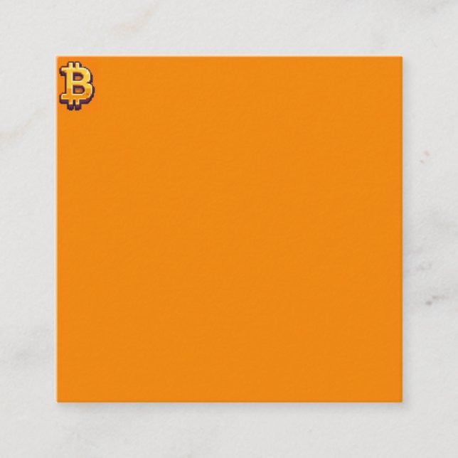 Bitcoin Quadratische Visitenkarte (Vorderseite)
