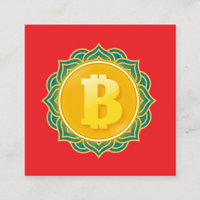 BITCOIN QUADRATISCHE VISITENKARTE (Vorderseite)
