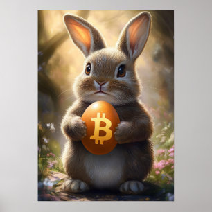 Bitcoin Rabbit Hole Osterei Poster