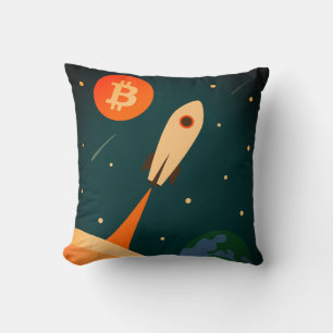Bitcoin Rakete Kissen