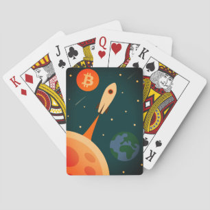 Bitcoin Rakete Spielkarten