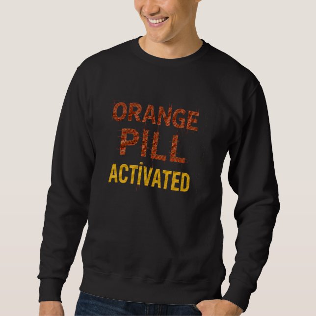 Bitcoin Reserve Mining orange Pille Nakamoto HODL  Sweatshirt (Vorderseite)